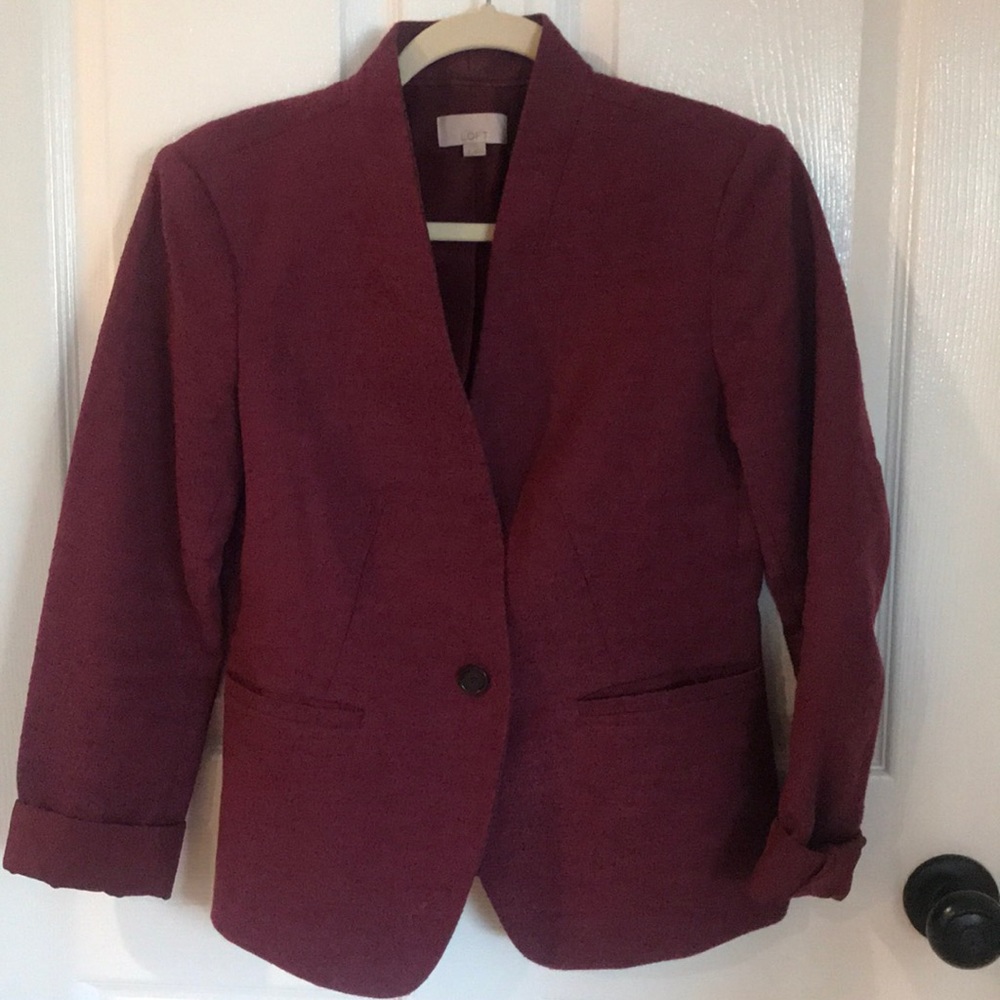 LOFT burgundy blazer
